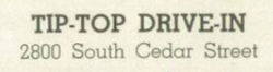 Tip-Top Drive-In - Old Yearbook Ad For Lansing Location